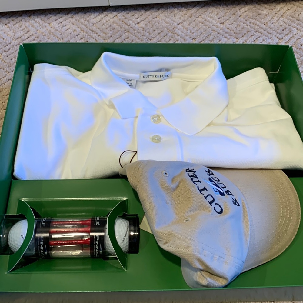 Cutter & Buck M golf gift polo hat tees balls